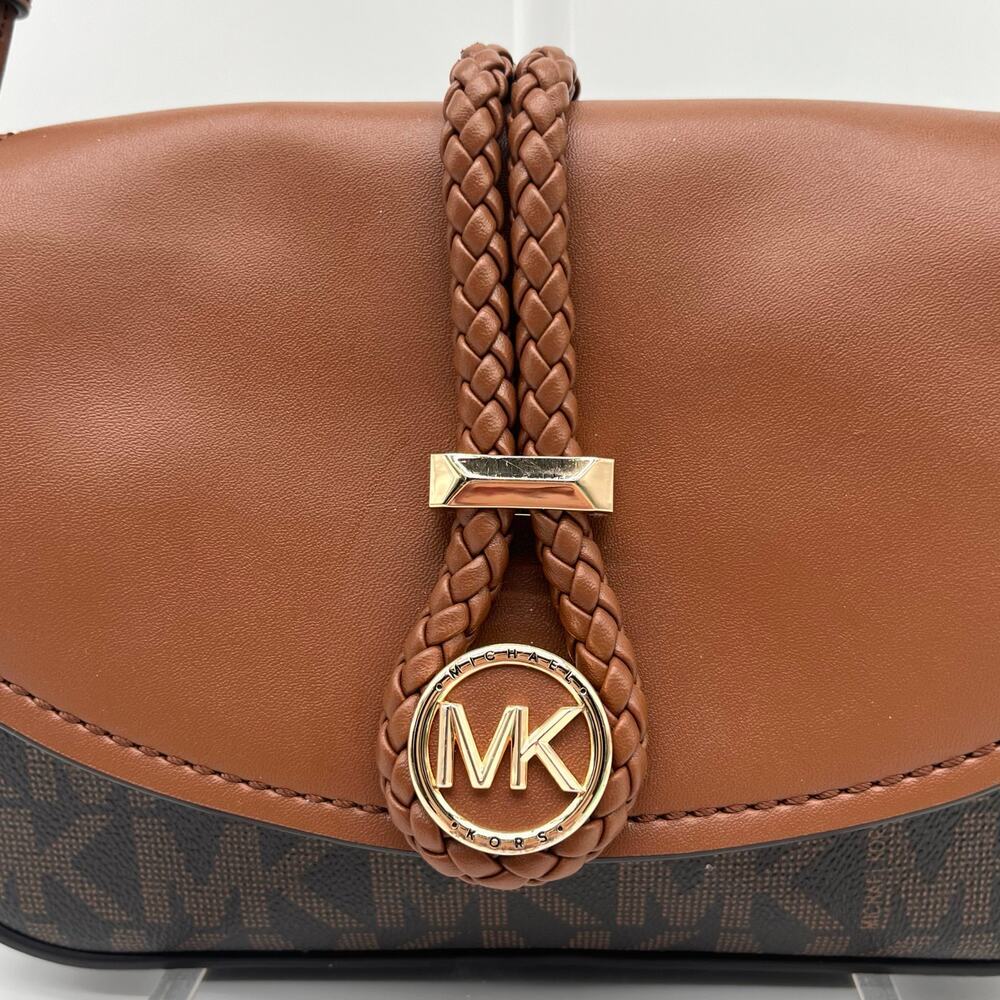 MICHAEL KORS Signature Lea Flap Crossbody with Rope Detail - Picture 3 of 10